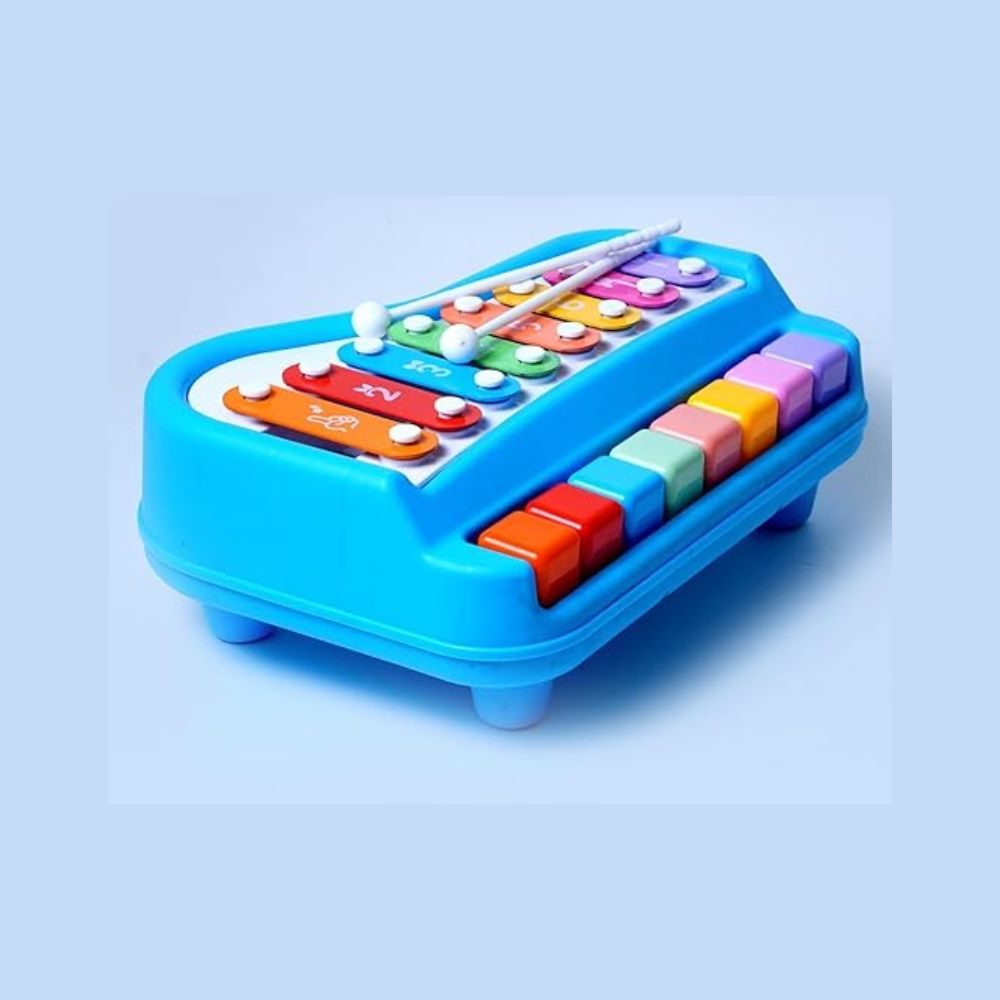 Shipra Play House blue colour 2 in 1 mini piano & xylophone